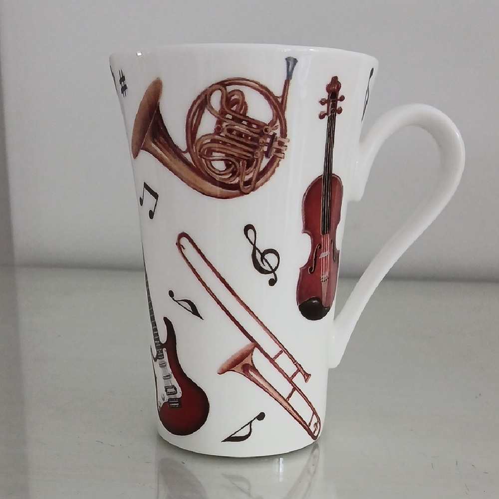 Roy Kirkham England 2007 CONCERT Cup Mug Fine Bone China Music Instruments 12 oz